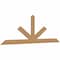 Ekena Millwork Saratoga Timber Gable Bracket, Western Red Cedar, 108"W x 36"H x 1 1/2"D x 5 1/2"F, 8/12 Pitch GBW108X36X0206SAR00SWR - alternate 3